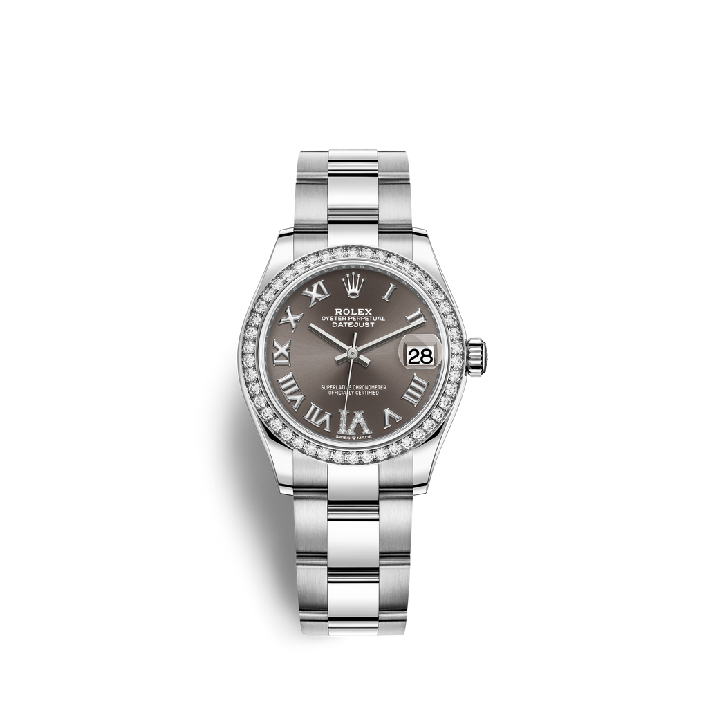 Rolex Datejust 31, Oystersteel, 18kt White Gold and diamonds, Ref# 278384RBR-0031