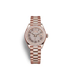 Rolex Lady-Datejust 28, 18kt Everose Gold and diamonds, Ref# 279135RBR-0021