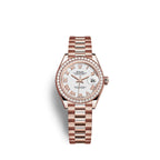 Rolex Lady-Datejust 28, 18kt Everose Gold and diamonds, Ref# 279135RBR-0023