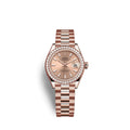 Rolex Lady-Datejust 28, 18kt Everose Gold and diamonds, Ref# 279135RBR-0025