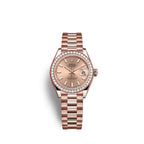 Rolex Lady-Datejust 28, 18kt Everose Gold and diamonds, Ref# 279135RBR-0025