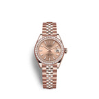 Rolex Lady-Datejust 28, 18kt Everose Gold and diamonds, Ref# 279135RBR-0026