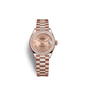 Rolex Lady-Datejust 28, 18kt Everose Gold and diamonds, Ref# 279135RBR-0027