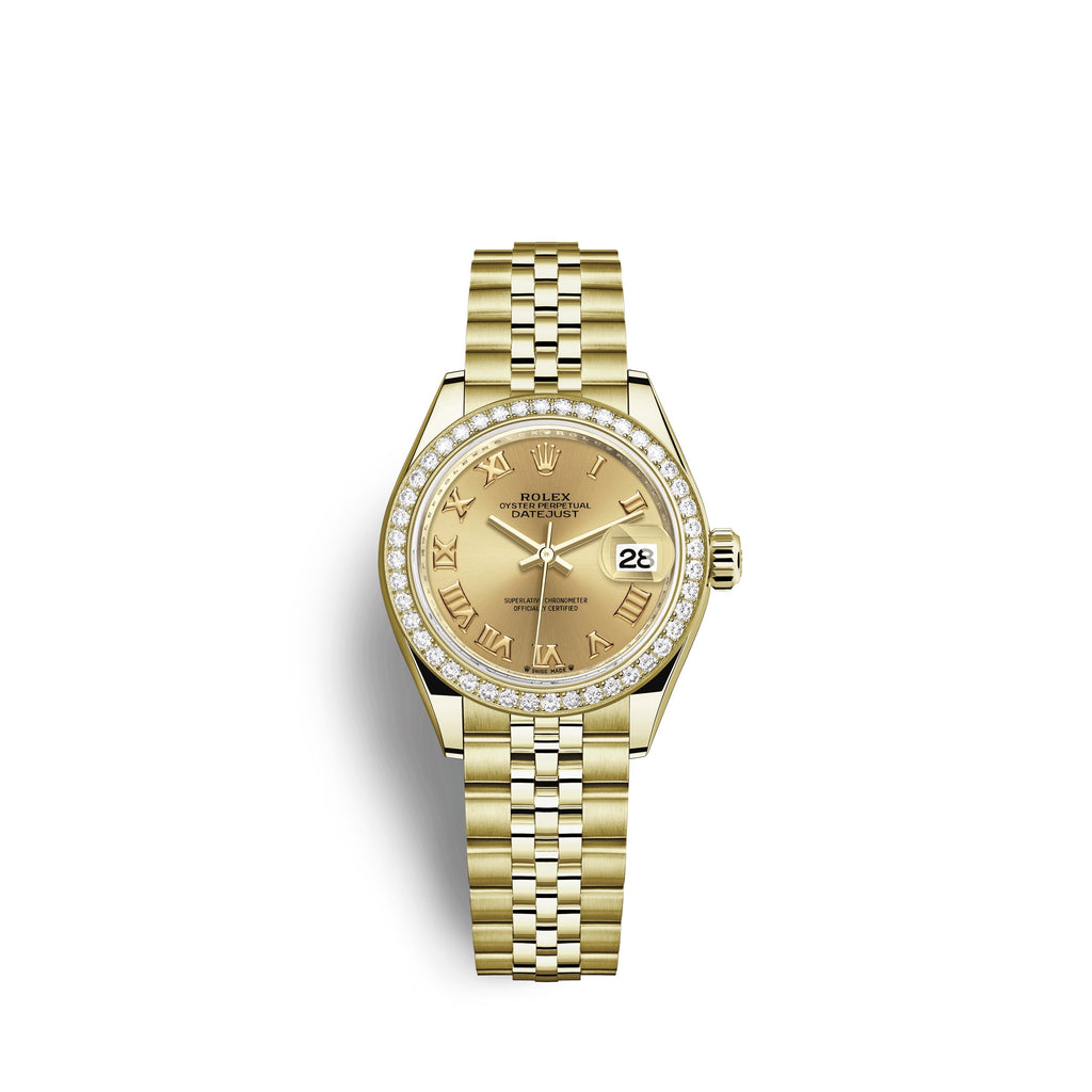 Rolex Lady-Datejust 28, 18kt Yellow Gold and diamonds, Ref# 279138RBR-0022
