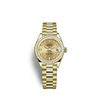 Rolex Lady-Datejust 28, 18kt Yellow Gold and diamonds, Ref# 279138RBR-0023