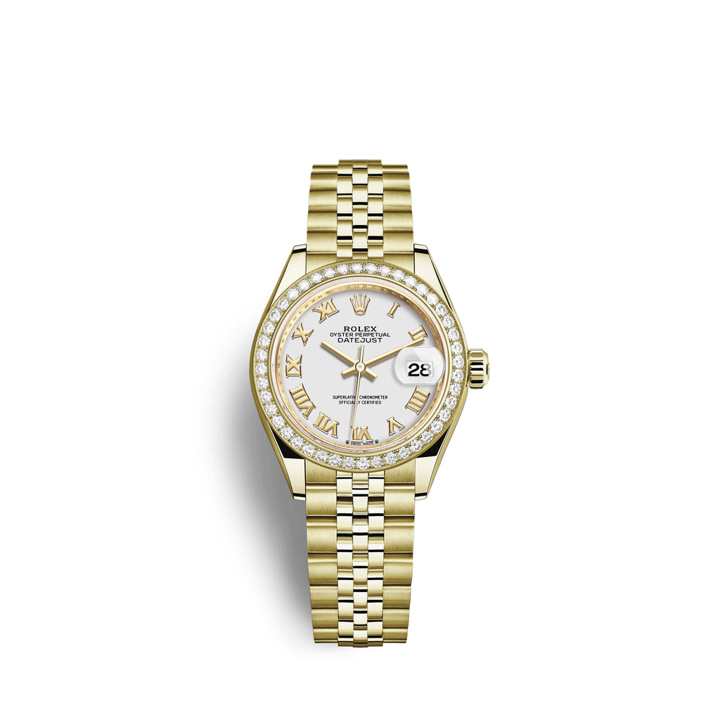 Rolex Lady-Datejust 28, 18kt Yellow Gold and diamonds, Ref# 279138RBR-0032