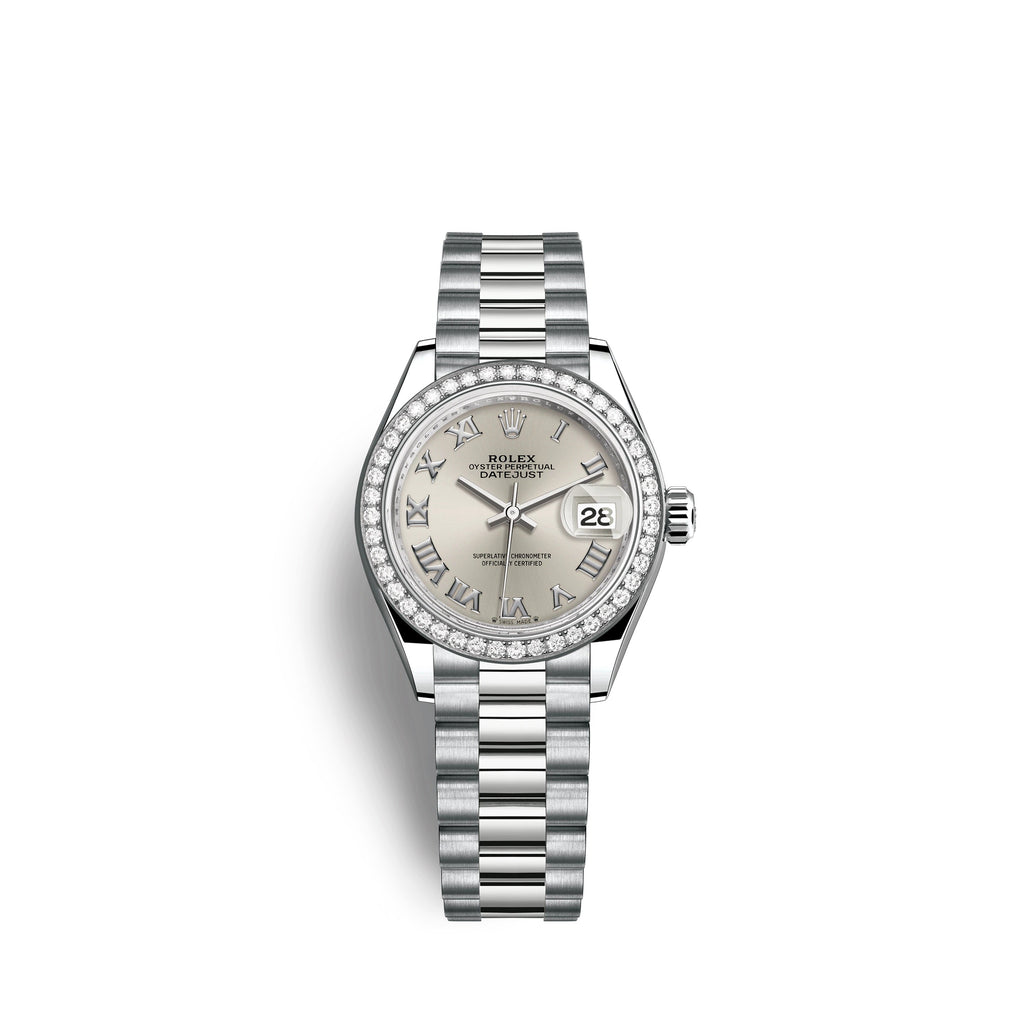 Rolex Lady-Datejust 28mm, 18k White Gold, Ref# 279139rbr-0007