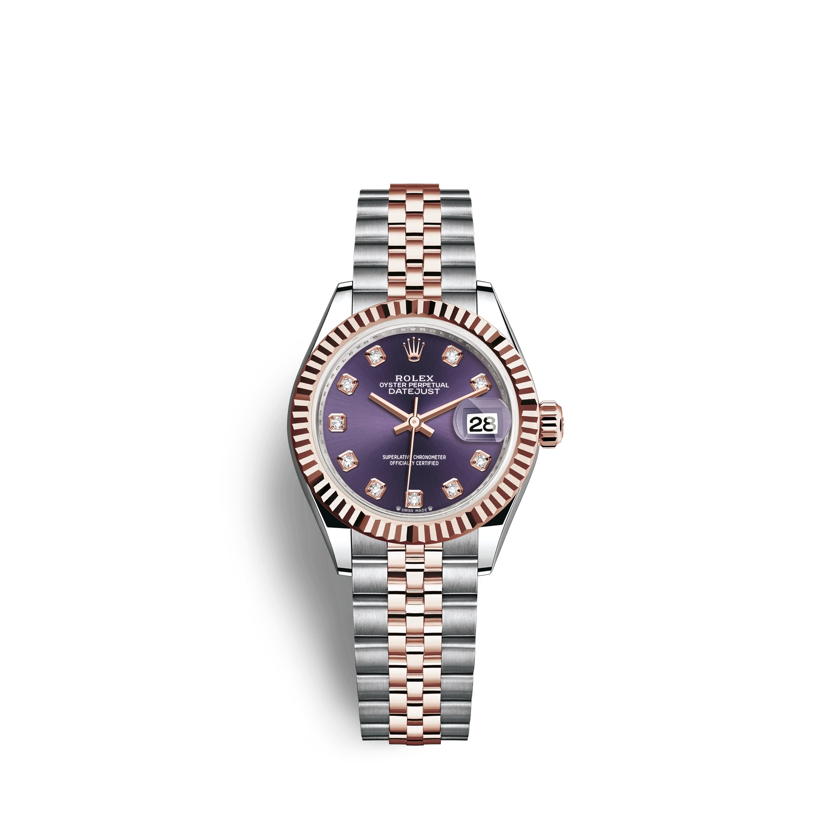 Rolex Lady-Datejust 28, Oystersteel and 18k Everose Gold, Ref# 279171-0015