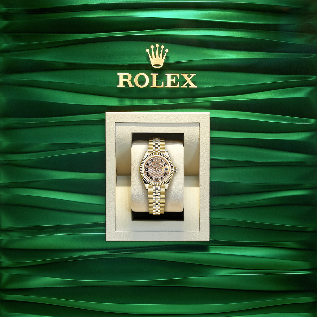 Rolex Lady-Datejust 28, 18k Yellow Gold, Ref# 279178-0032
