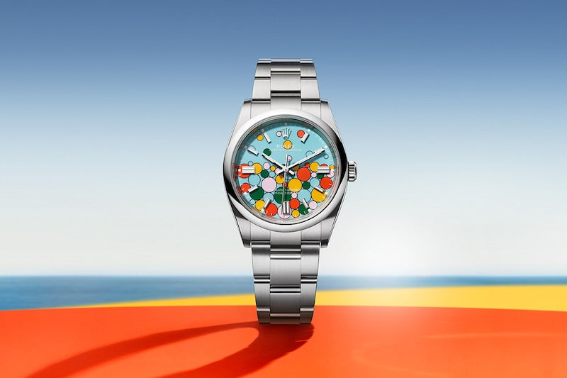 Rolex Oyster Perpetual 31, Turquoise blue, Celebration motif, Oystersteel, 31mm, Ref# 277200-0010