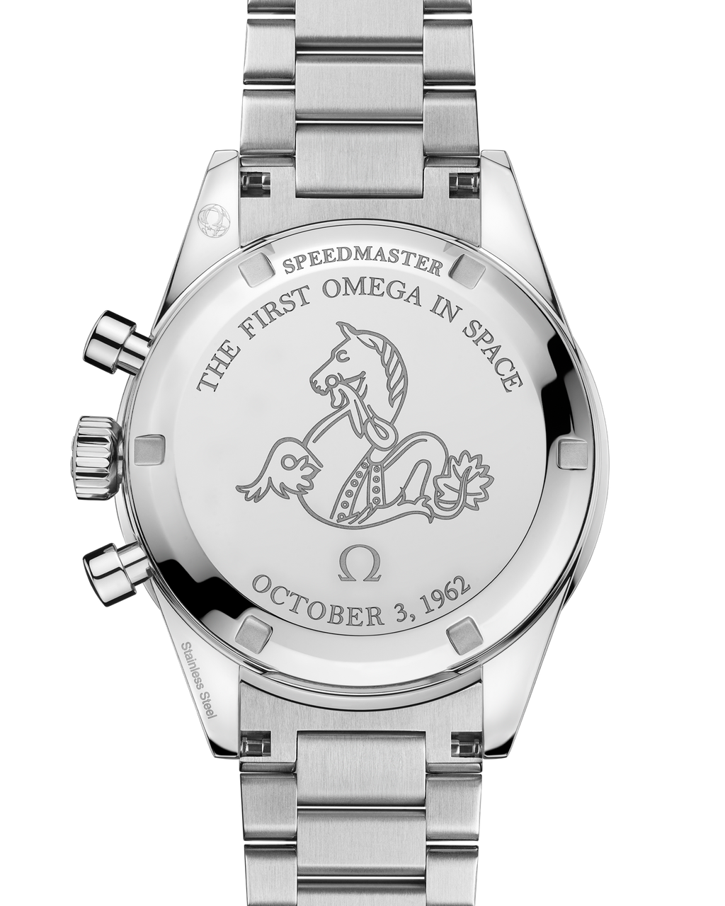 Unworn, Omega Speedmaster First Omega in Space, Co-Axial Chronograph, 39,7mm, Ref# 310.30.40.50.06.001, box and papers