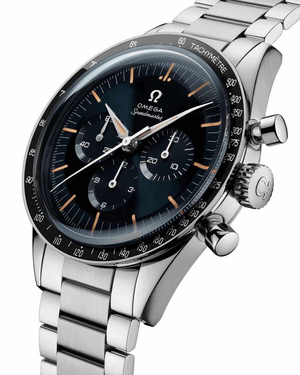 Unworn, Omega Speedmaster First Omega in Space, Co-Axial Chronograph, 39,7mm, Ref# 310.30.40.50.06.001, box and papers