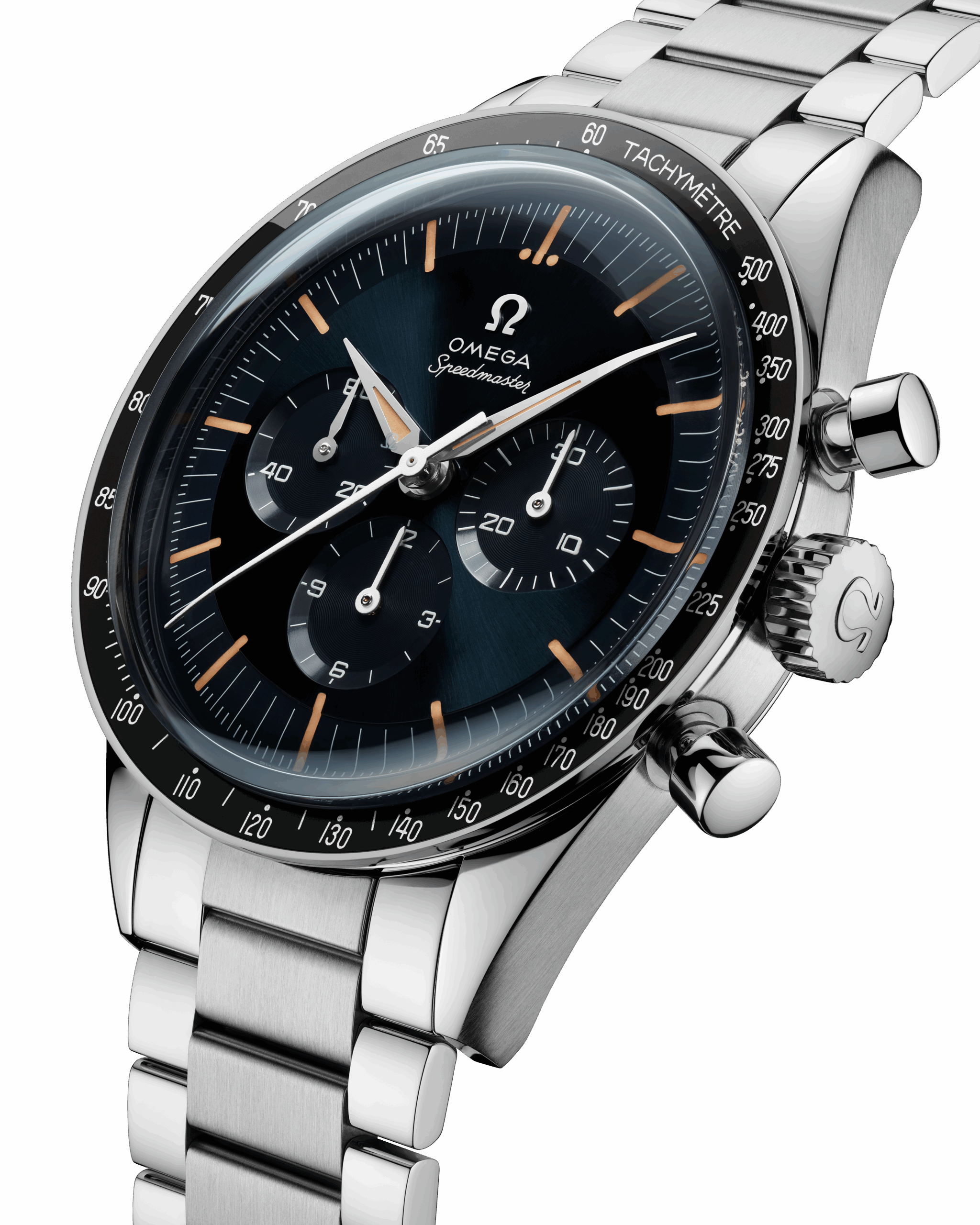 Unworn, Omega Speedmaster First Omega in Space, Co-Axial Chronograph, 39,7mm, Ref# 310.30.40.50.06.001, box and papers