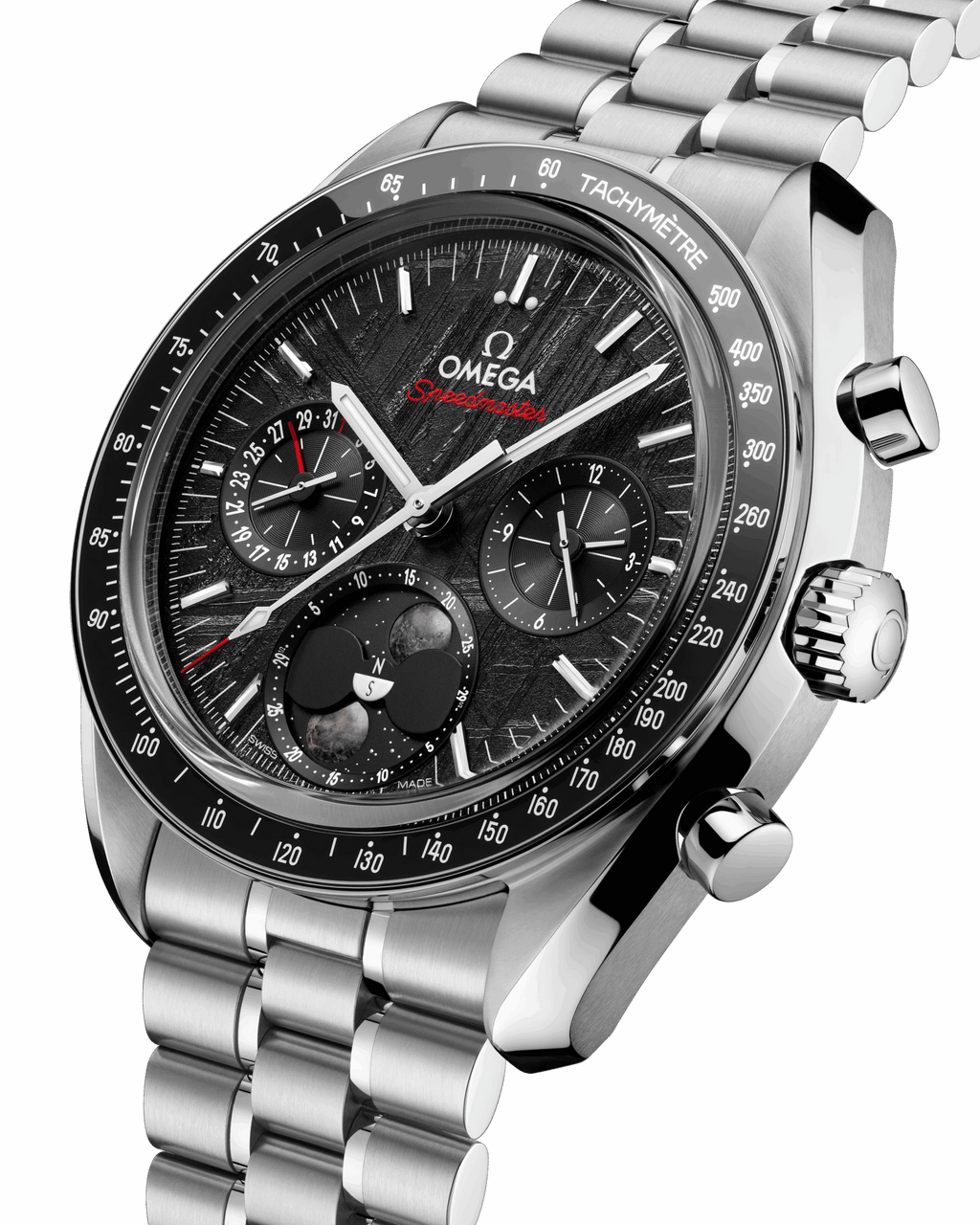 Unworn, Omega Speedmaster Moonphase, Stainless Steel, Chronograph, 43 mm, Ref# 304.30.43.52.01.001, box and papers