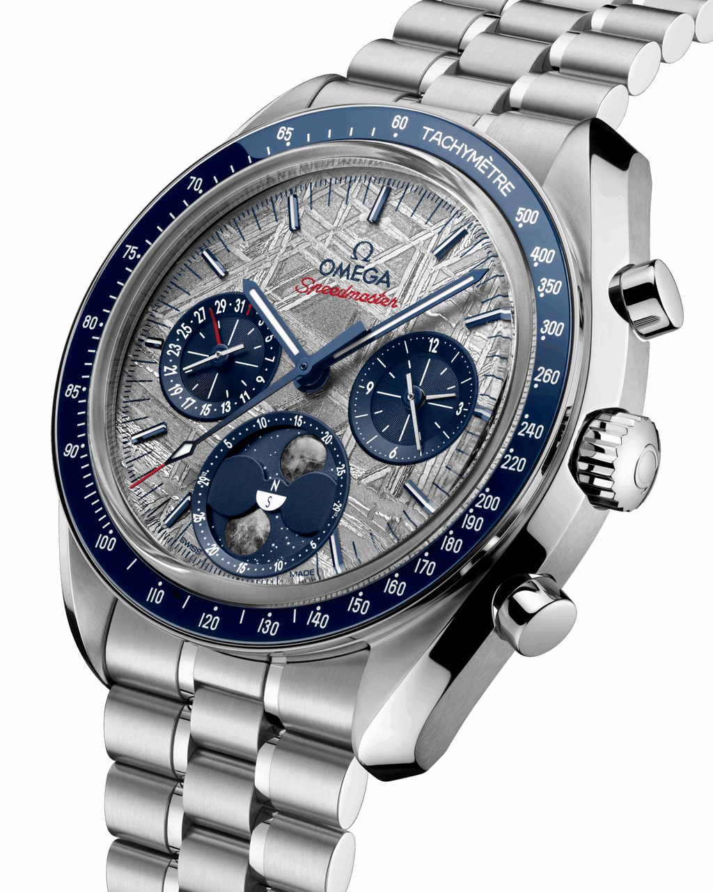 Unworn, Omega Speedmaster Moonphase, Stainless Steel, Chronograph, 43 mm, Ref# 304.30.43.52.06.001, box and papers