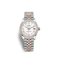 Rolex Datejust 31, Oystersteel, 18kt Everose Gold and diamonds, Ref# 278381RBR-0004