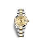 Rolex Datejust 31, Oystersteel, 18kt Yellow Gold and diamonds, Ref# 278343RBR-0025