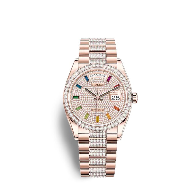 Rolex Day-Date 36 Everose gold Ref# 128345RBR-0043