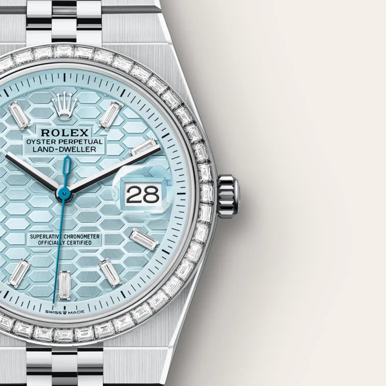 Rolex Land-Dweller 40mm Oyster Platinum & Diamonds M127386TBR-0001
