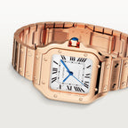 Unworn Cartier Santos de Cartier, 18k Rose Gold, 35.1mm, Ref# WGSA0031, box and papers