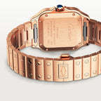 Unworn Cartier Santos de Cartier, 18k Rose Gold, 35.1mm, Ref# WGSA0031, box and papers