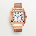 Unworn Cartier Santos de Cartier, 18k Rose Gold, 35.1mm, Ref# WGSA0031, box and papers