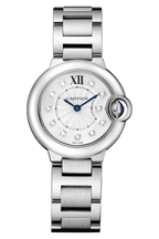 Unworn Cartier Ballon Bleu de Cartier, Stainless Steel and Diamonds, 28mm, Ref# W4BB0029, box and papers