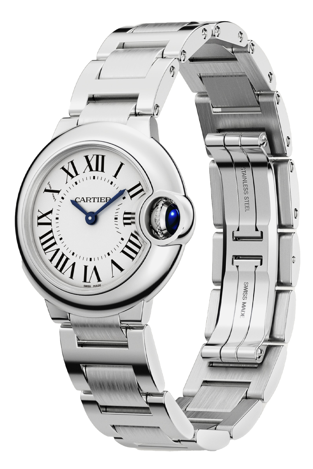 Unworn Cartier Ballon Bleu de Cartier, Stainless Steel, 28mm, Ref# WSBB0067, box and papers